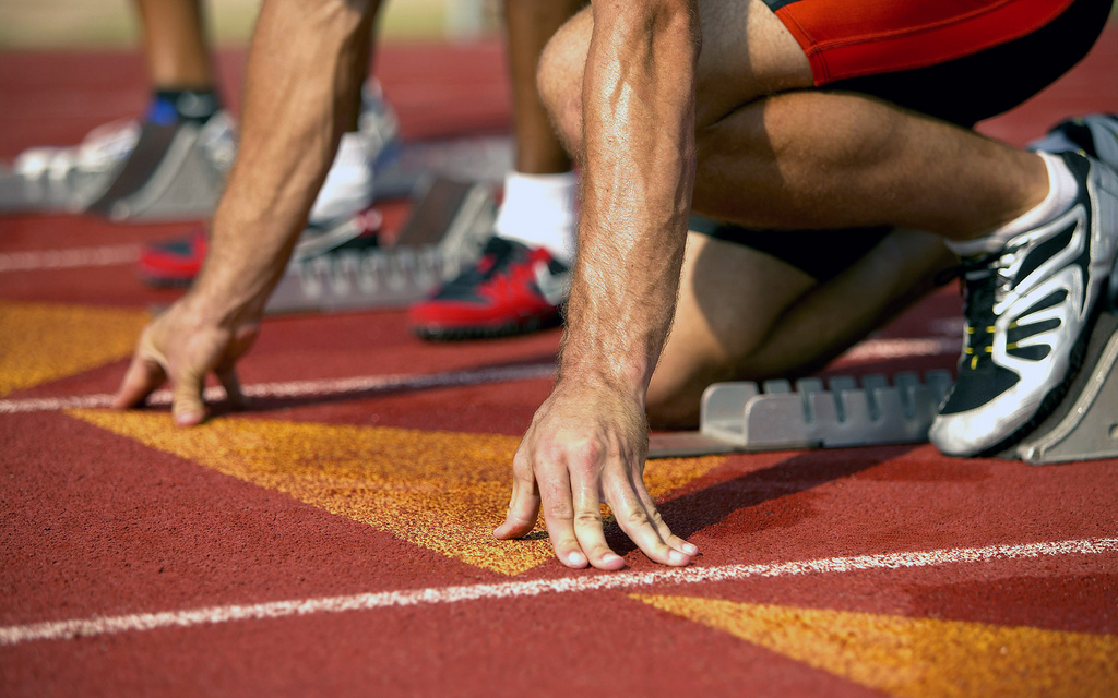 Waiting at Starting Line