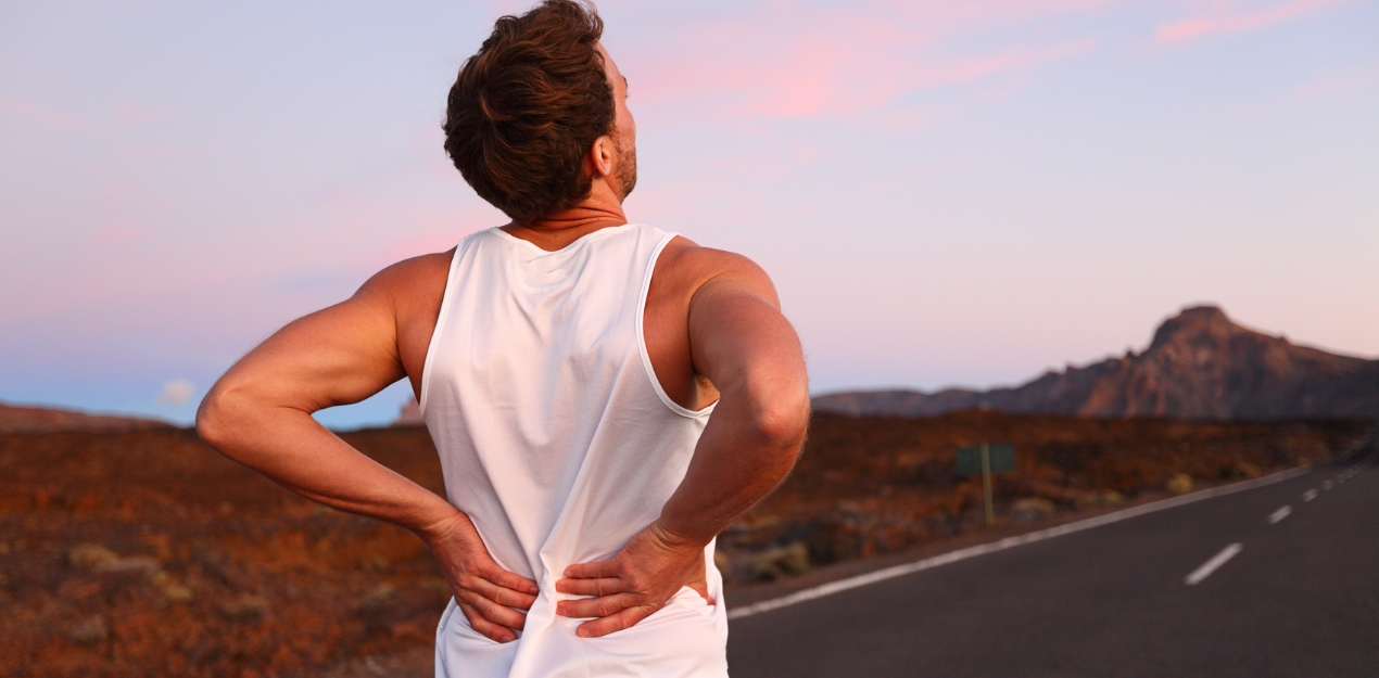 An image of a person having lower back pain when running